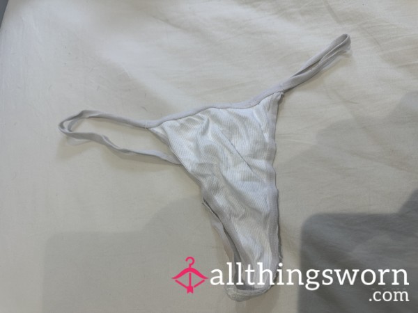 White G String Thong