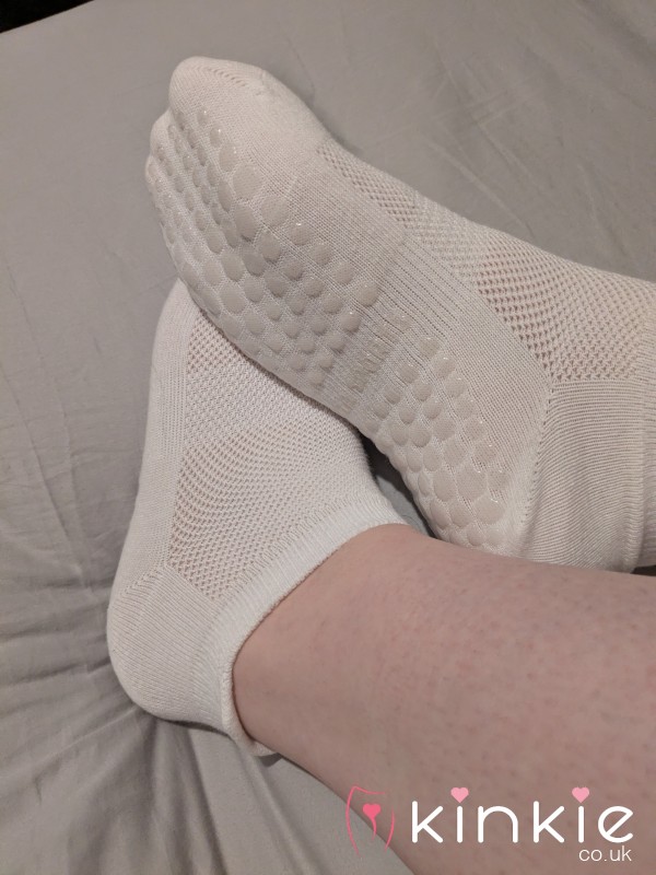 White Grippy Yoga Pilates Socks