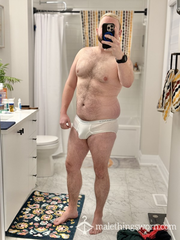 White Hanes Briefs