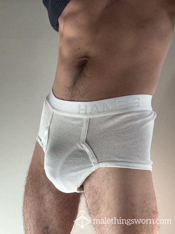 White Hanes Briefs