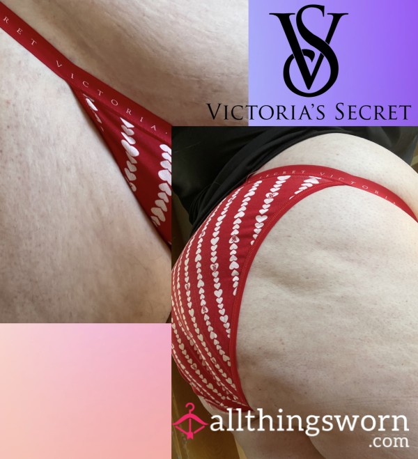 White Hearts On Red Cotton: VS Valentine’s String Bikini