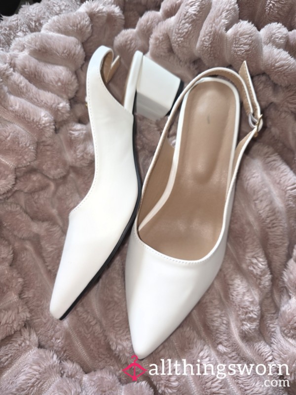 White Heels / Mules