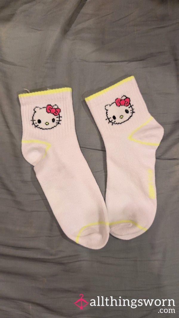 White Hello Kitty Crew Socks