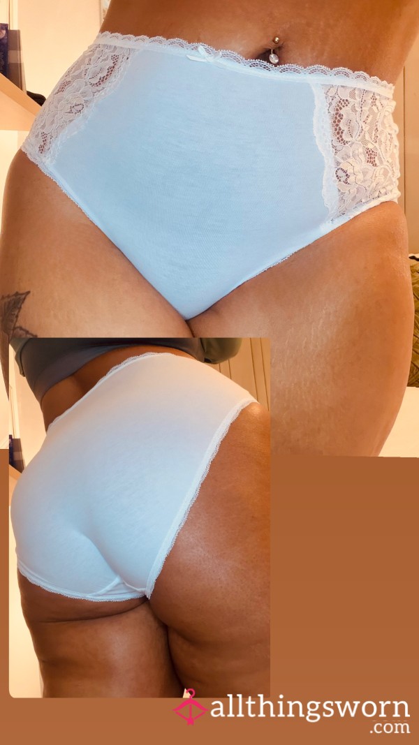 White Highwaisted Big Back Granny Panties 🤍