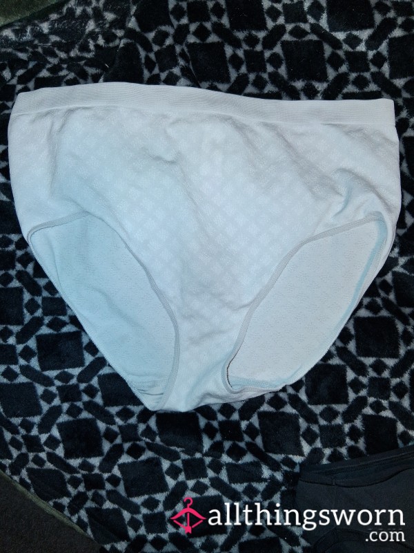 White Highwaisted Panties Well Worn