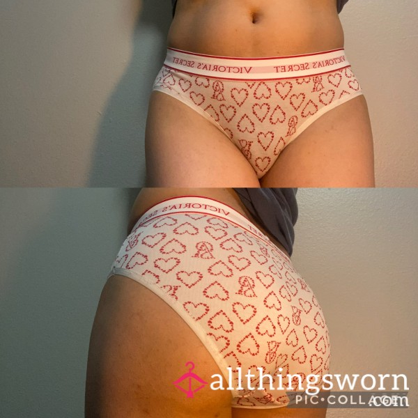 White Hiphugger With Hearts