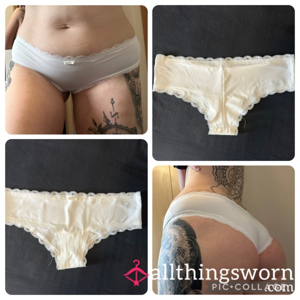 White Hipster Panties
