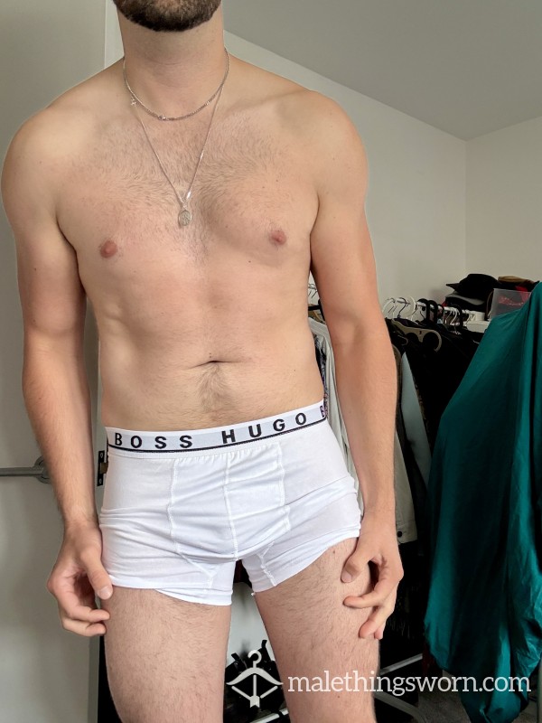 White Hugo Boss Boxers - M