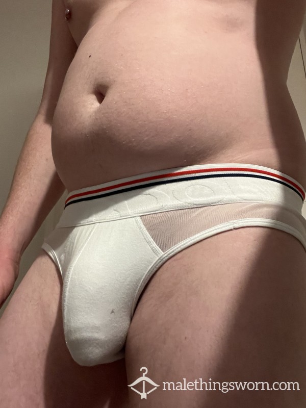 White Jockmail Briefs