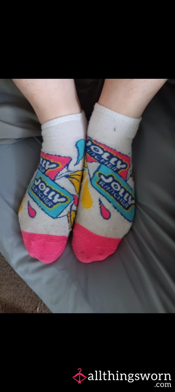 WHITE Jolly Rancher Socks