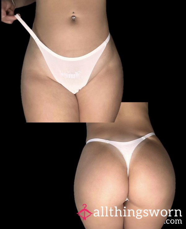 White JUICY Thong 🤍