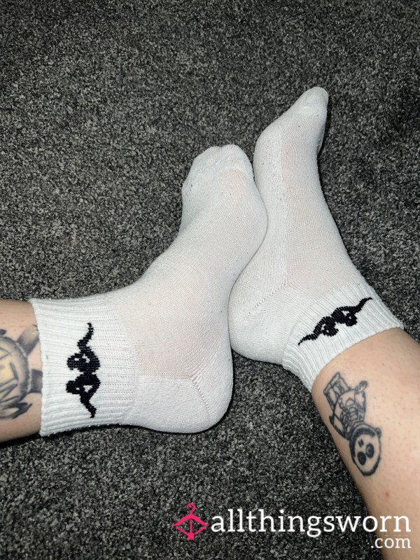 White Kappa Ankle Socks