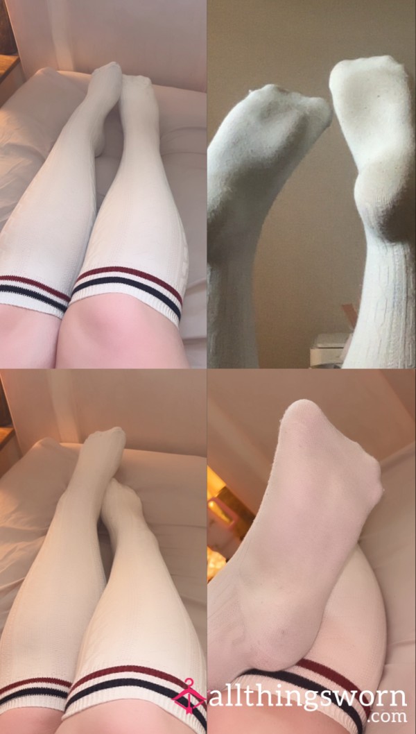 White Knee High Socks