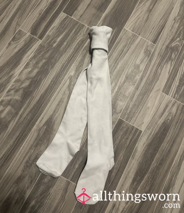 White Knee High Socks