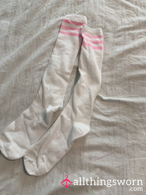 White Knee High Socks