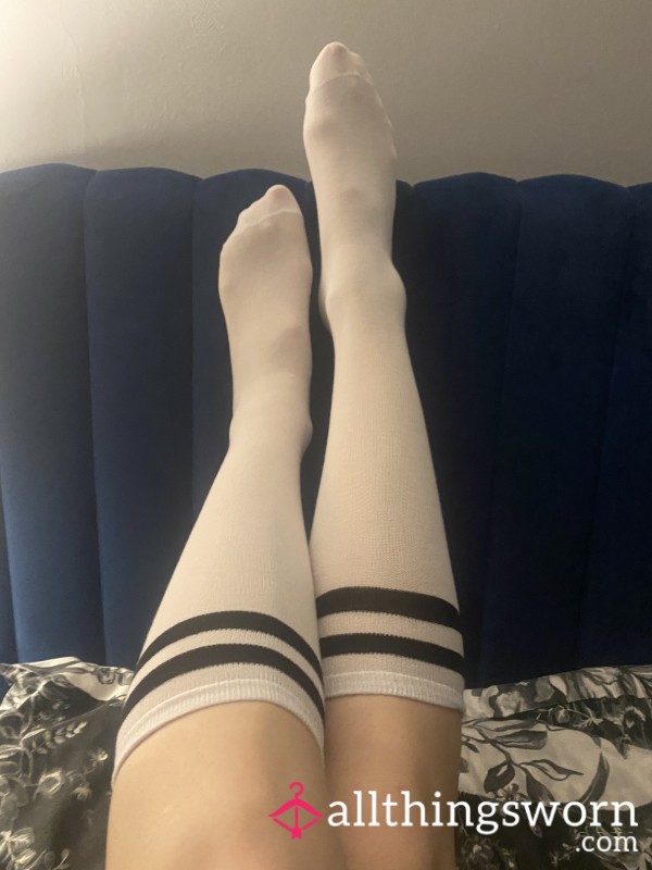 White Knee High Socks