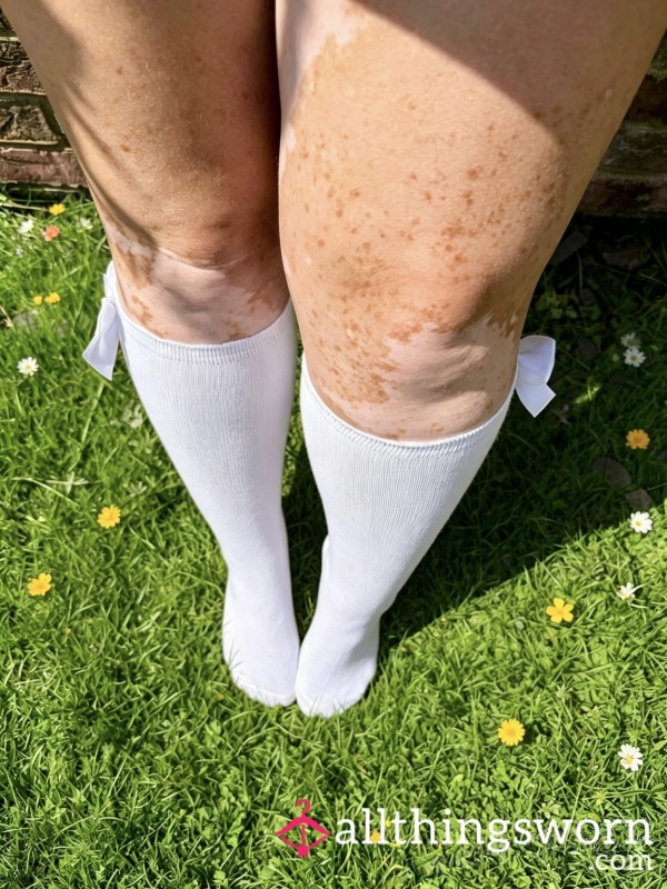 White Knee High Socks