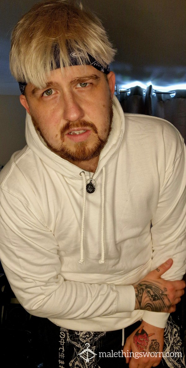White L Hoodie, Kept Clean But Still Overused.