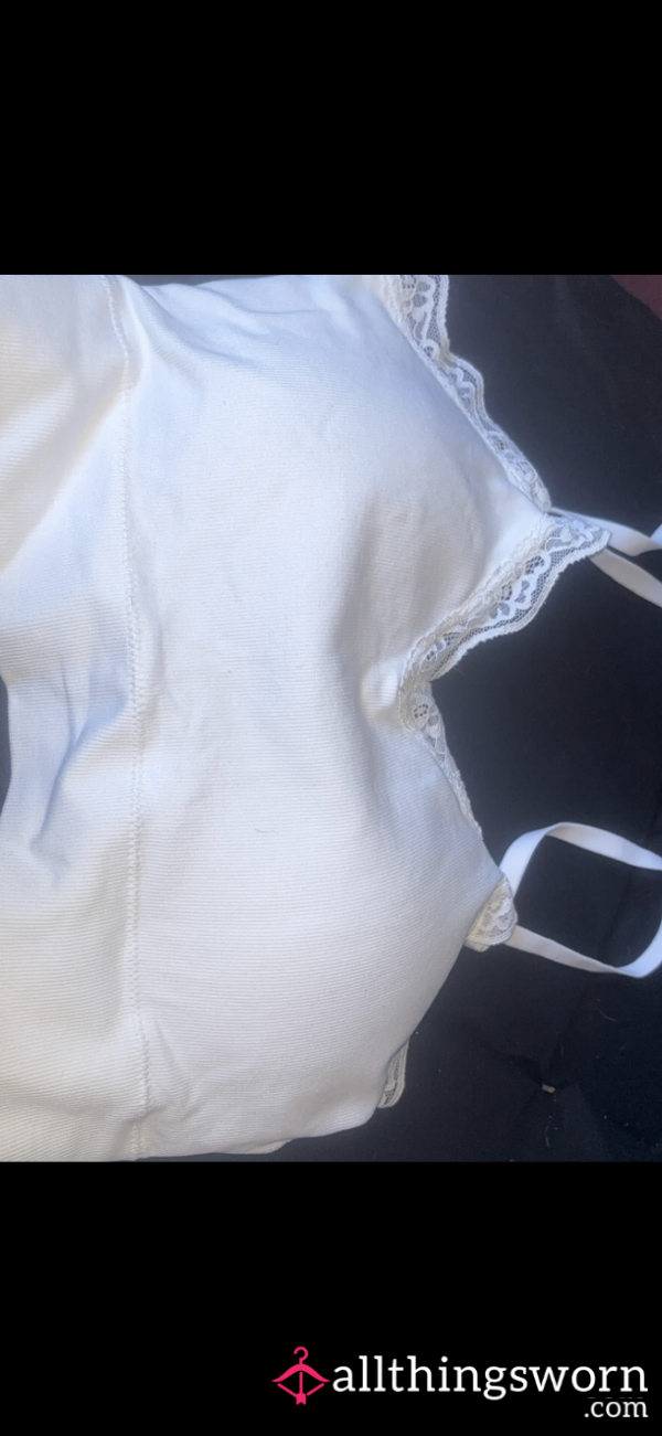 White Lace Bra For Gym