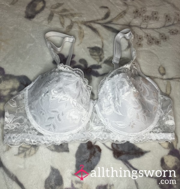 White Lace Bra! Size M