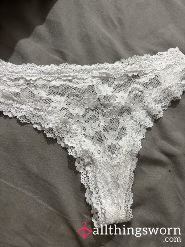 White Lace Brazilian Knickers