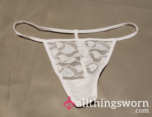 White Lace G String