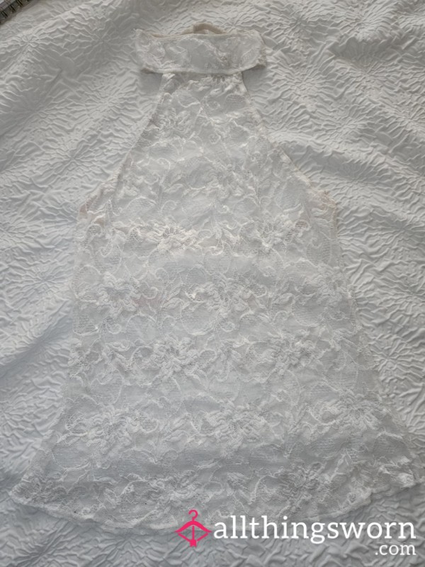 White Lace Halter Neck