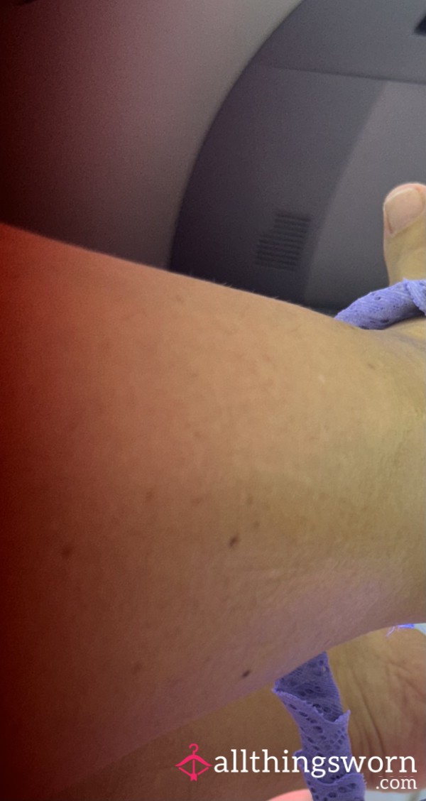 White Lace Panties | Size 8 | Aroma - Sweat, Pu**y And Carrot Oil