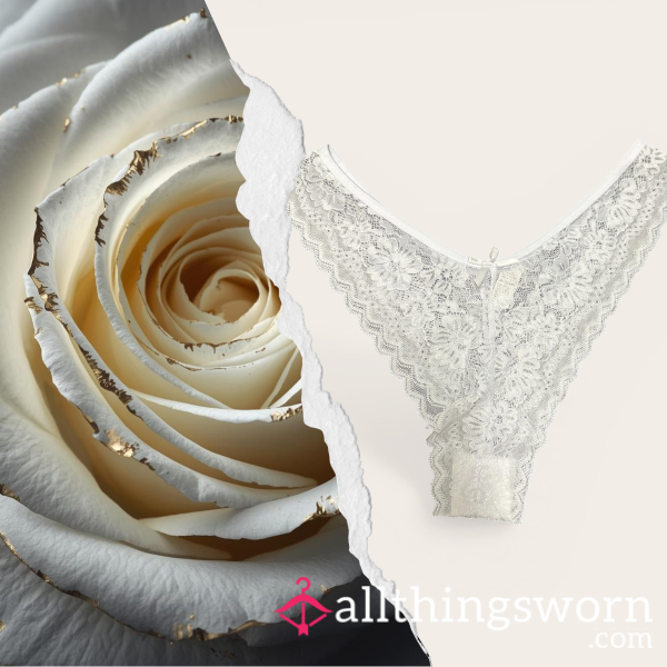 White Heat ⋆ Well Worn Lace Panties ⋆ Cotton Gusset ⋆ 24 Hour Worn ⋆ Warm Natural Scent