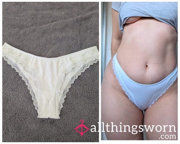 🤍 White Lace Panties 🤍 Worn Just For You💋