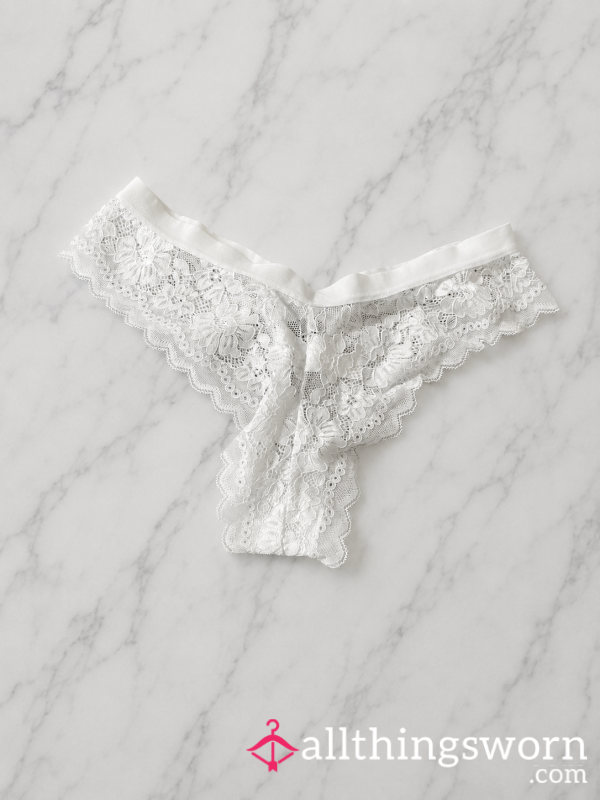 White Lace Panties - Cheeky