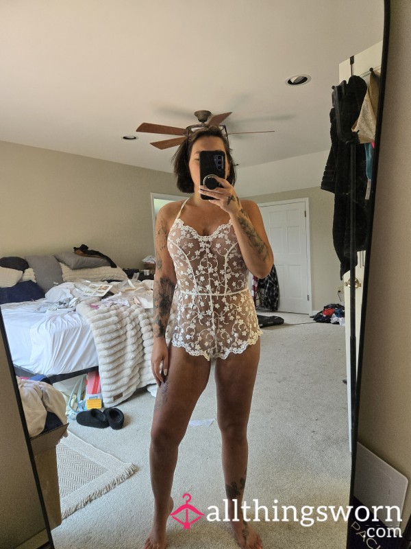 White Lace Romper