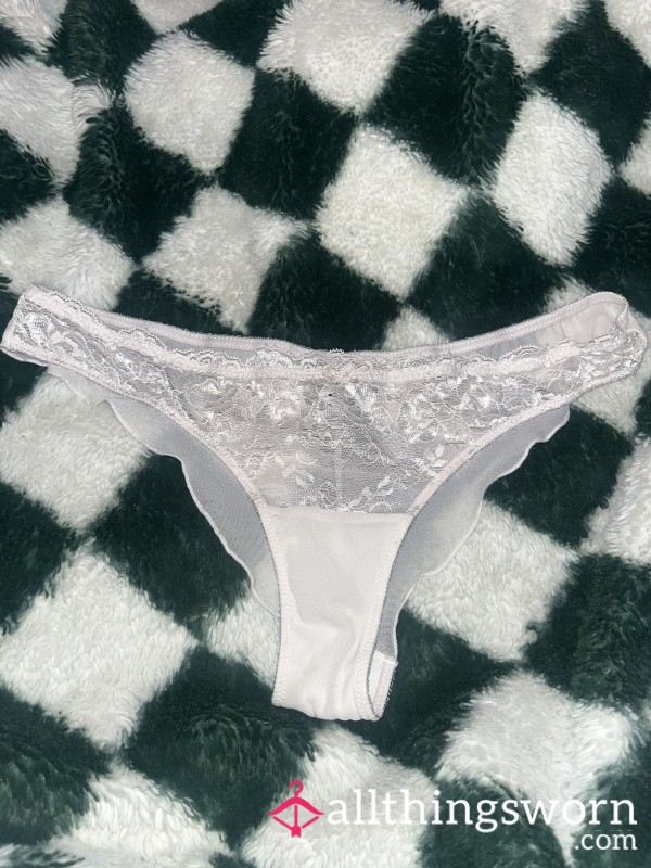 White Lace Sheer Panty – 24hr Wear Included – Ann Summers Size 14