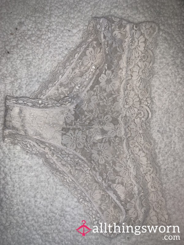 White Lace Size Medium Panties Ready To Be Worn
