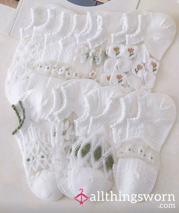 White Lace Socks