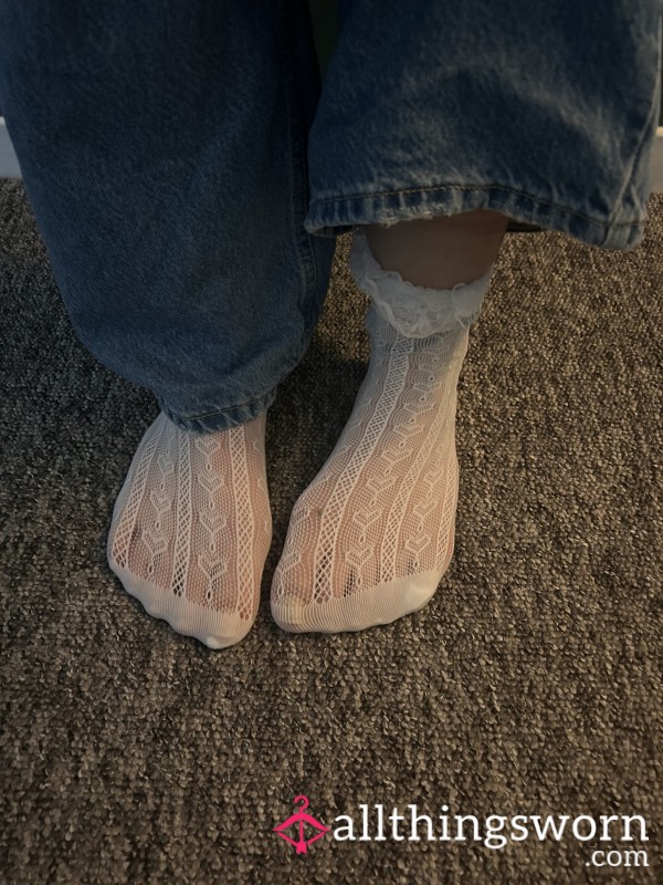 White Lace Style Socks