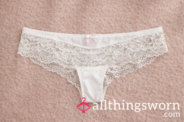 White Lace Thong - 24 Hours