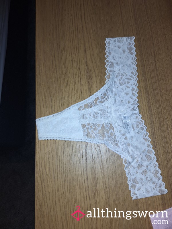 White Lace Thong 🤍