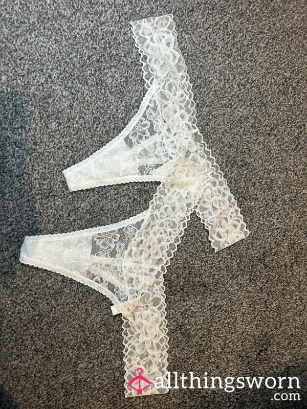 White Lace Thongs 😜
