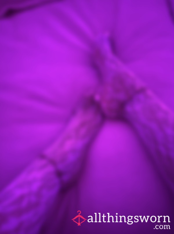 🤍✨ White Lace Tights + Anklets + Pedicure 🤍✨