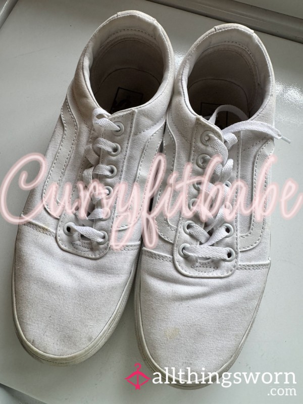White Lace Up Vans