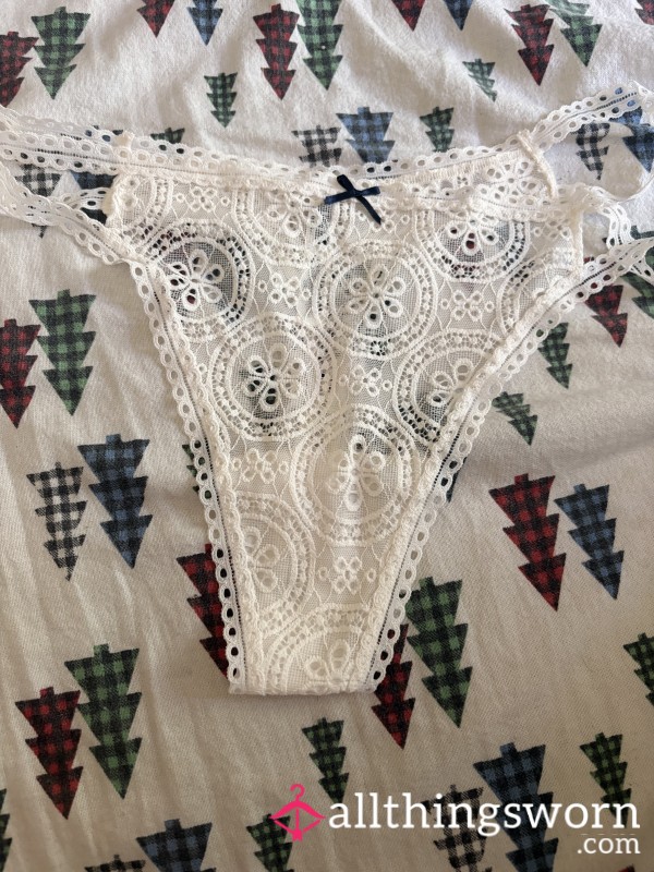 White Lace Victoria’s Secret Thongs