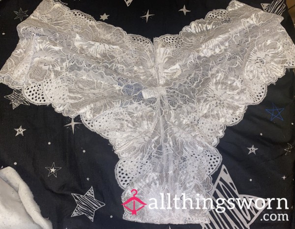 White Lacey See Through Underwear