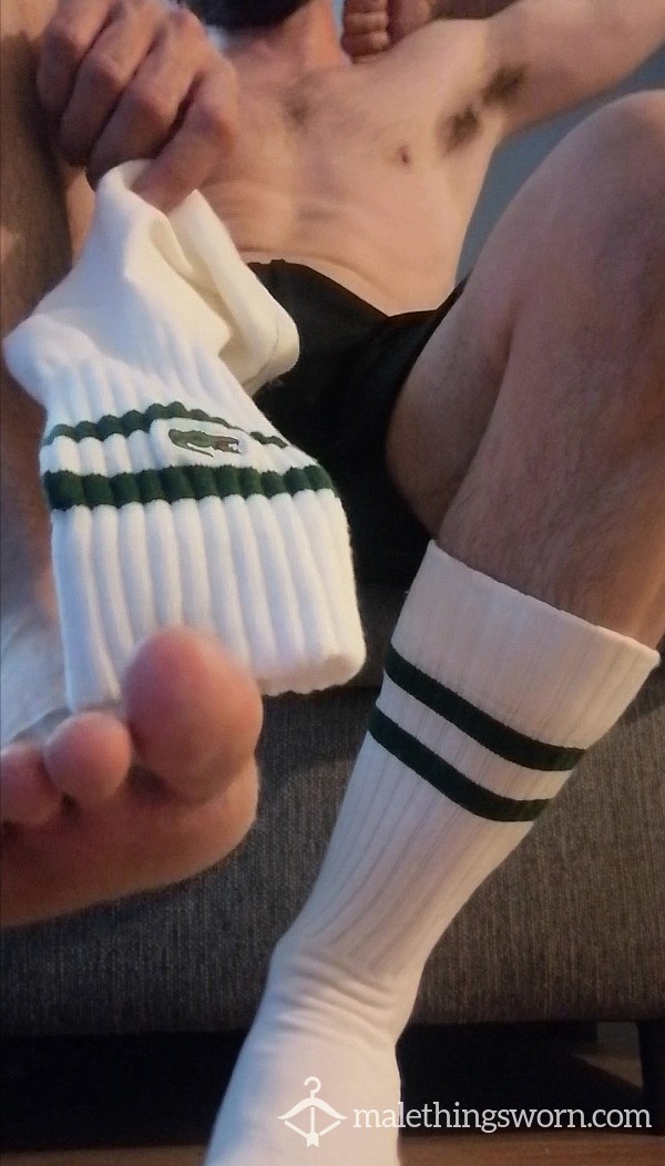 White Lacoste Socks