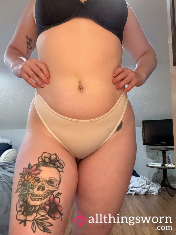 White Lacy Thong