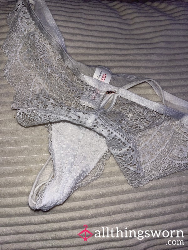 White Lacy Thong 😍🤍