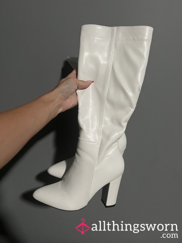 White Leather Boots