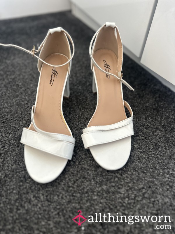 White Leather Heels