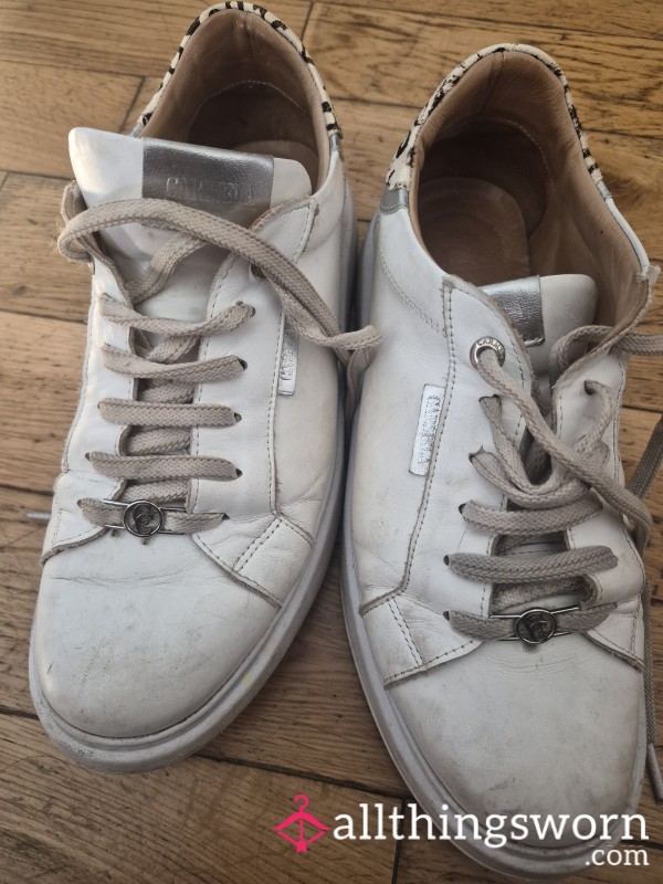 White Leather Trainers