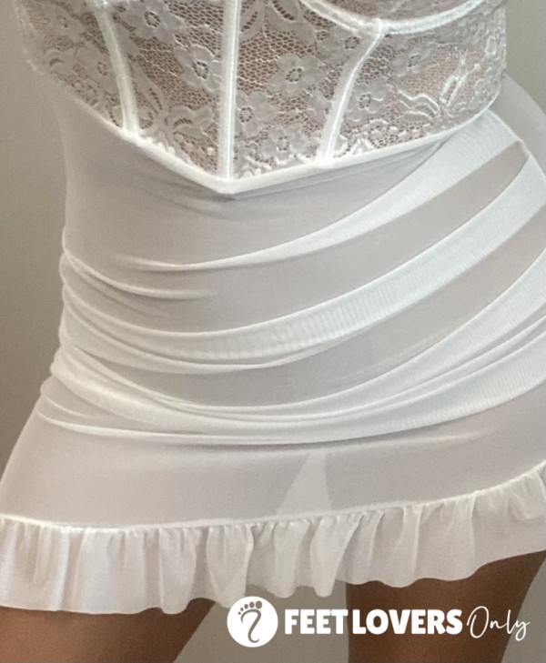 White Lingerie And Nylons